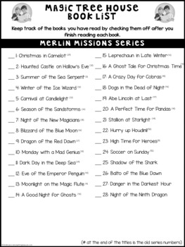 Magic Tree House Printable Book List Printable Word 60 OFF