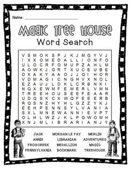 Magic Tree House Word Search FREEBIE Magic Tree House Books
