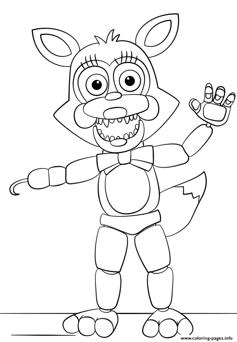 Mangle From Five Nights At Freddys Coloring Page Printable