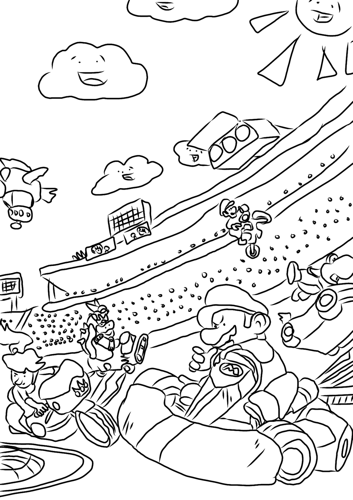 Mario Kart Coloring Pages Best Coloring Pages For Kids