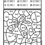 Math Color By Numbers Printable Worksheets Get Coloring Pages