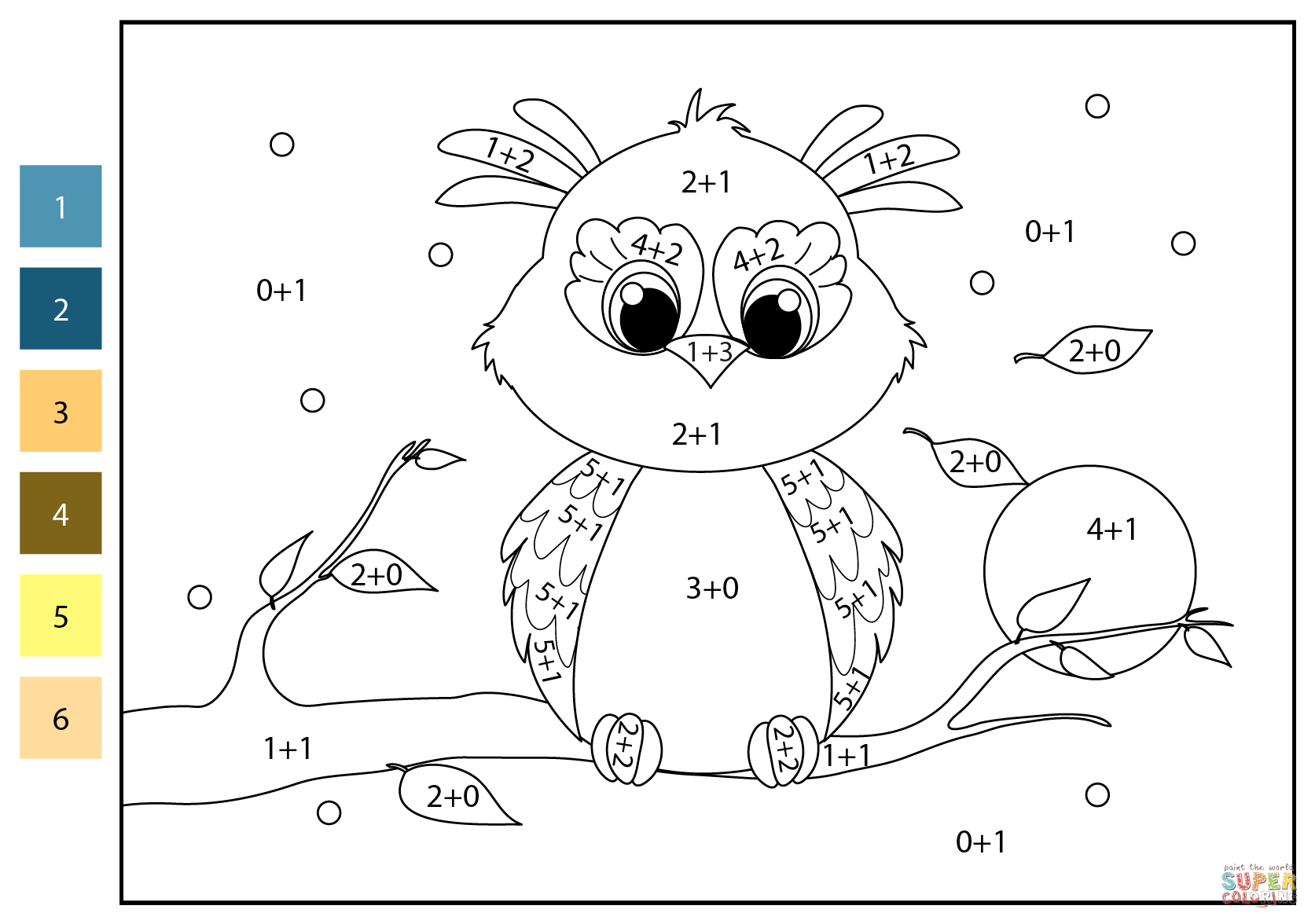 addition coloring worksheets