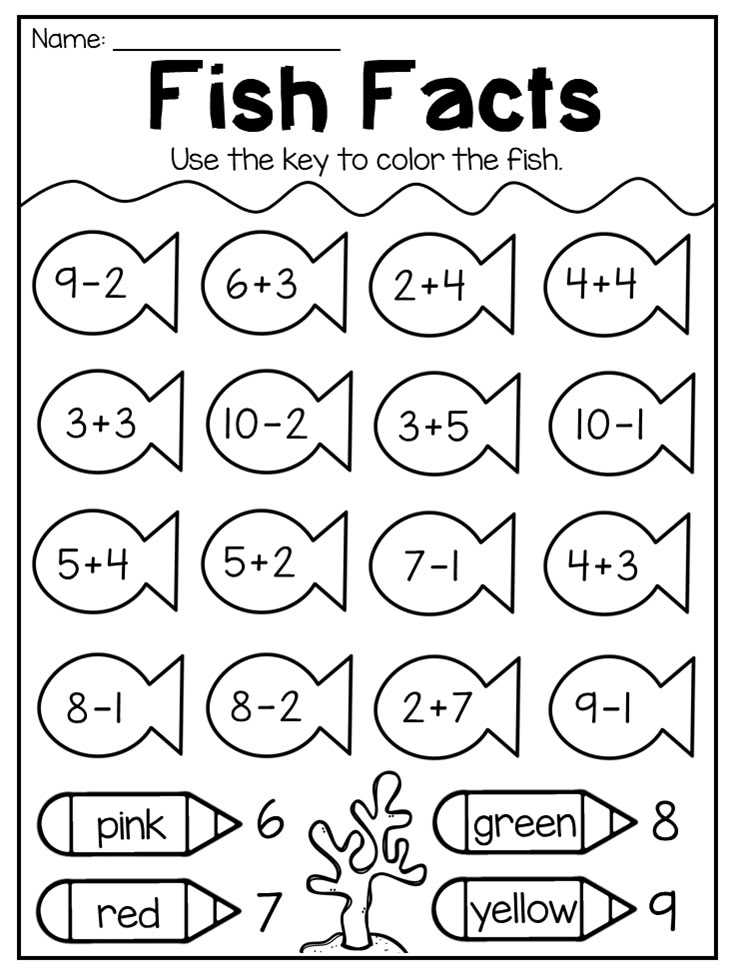 Math Kindergarten Worksheets Kindergarten