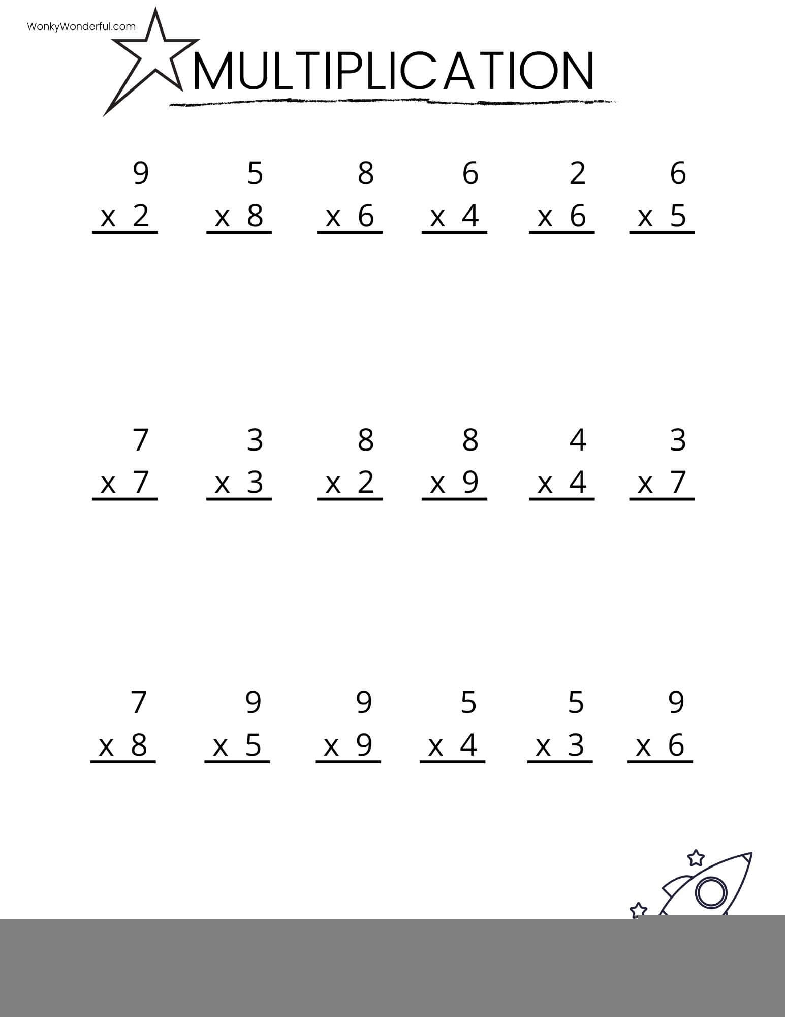 Math Multiplication Worksheet Multiplication Worksheets
