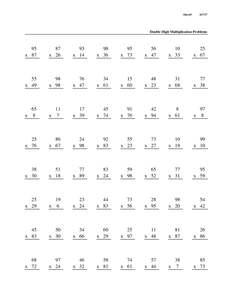 math worksheets for 5th graders