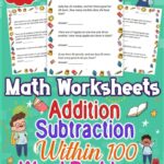 Math Worksheets Addition And Subtraction Within 100 Word Problems 2nd