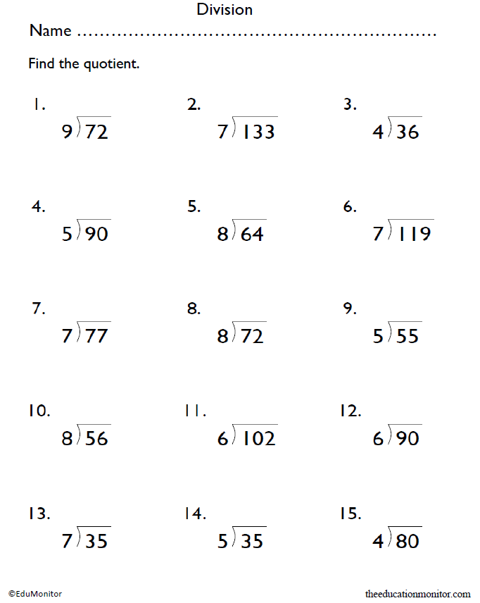 Math Worksheets For Grade 4 Division Word Problems Long Division 