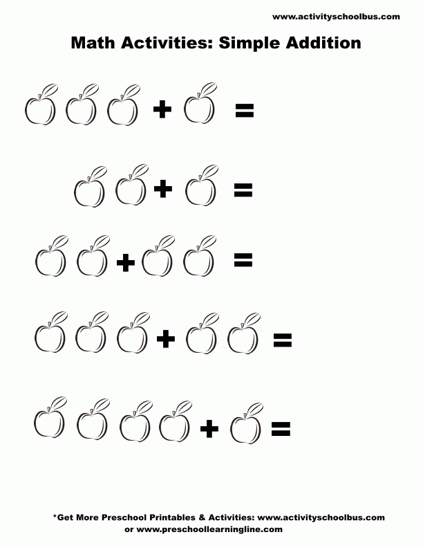 Math Worksheets Printables For Preschool Printouts For Kids 