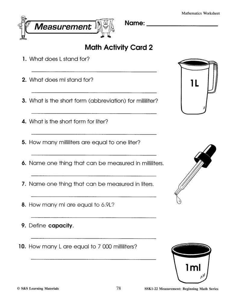 Measurement Worksheets Worksheets Library