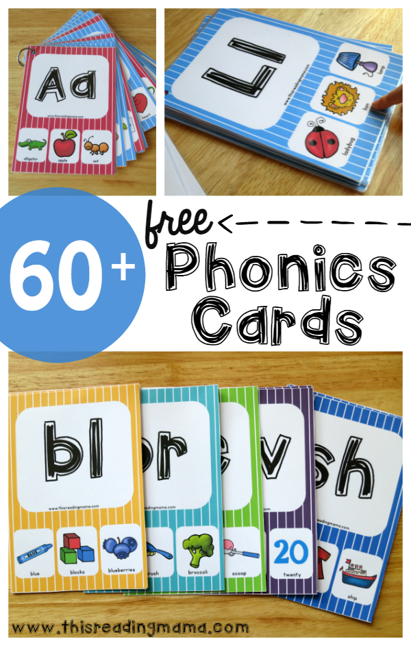 MEGA Pack Of FREE Phonics Cards Worksheets Library