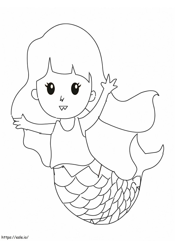Mermaid 3 Coloring Page