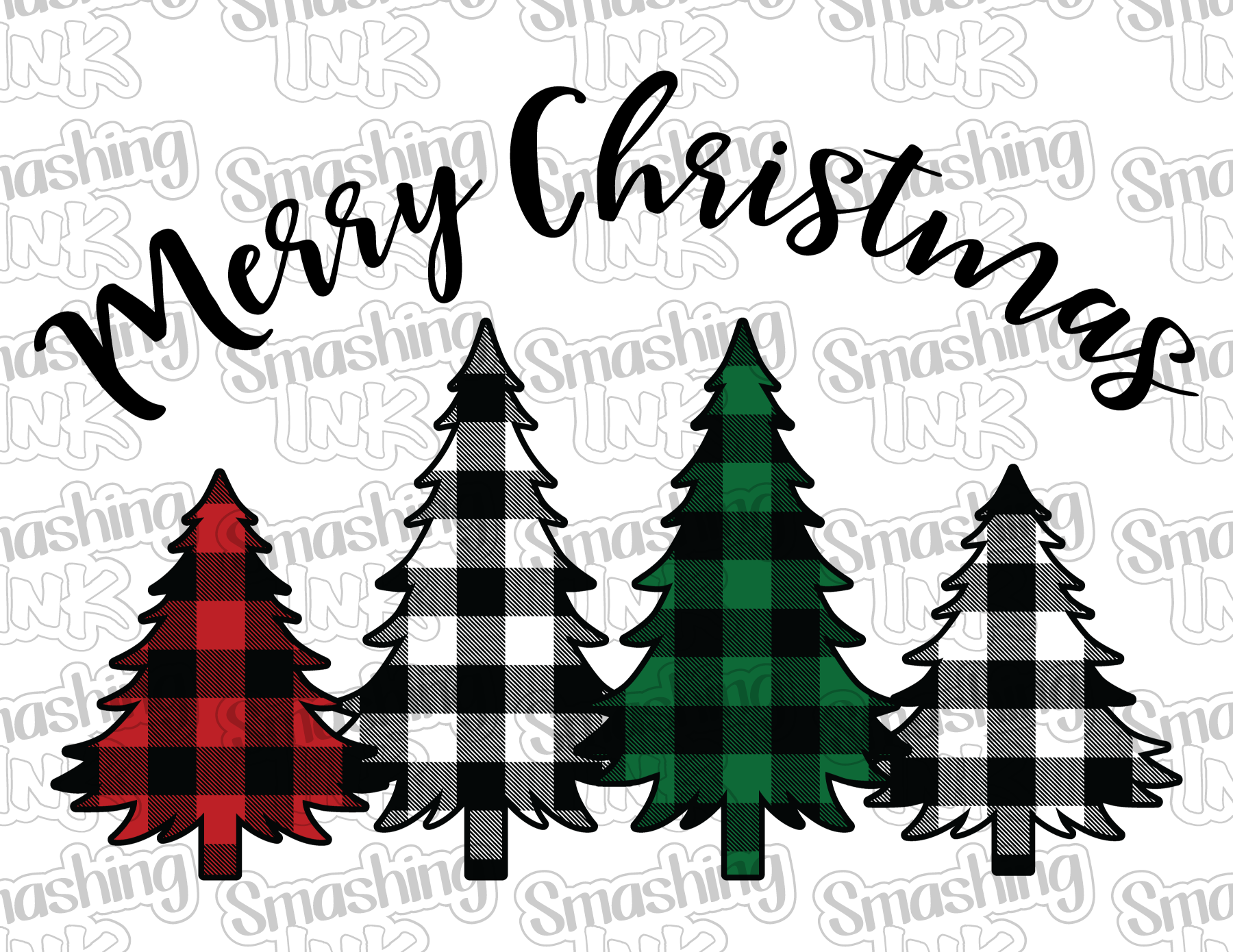 Merry Christmas Trees Printable Graphic Smashing Ink Vinyl 