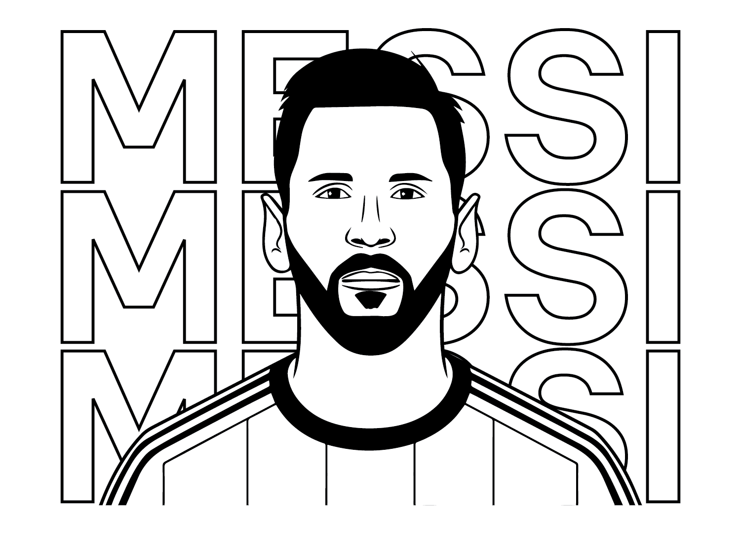 Messi Chibi Coloring Page Free Printable Coloring Pages