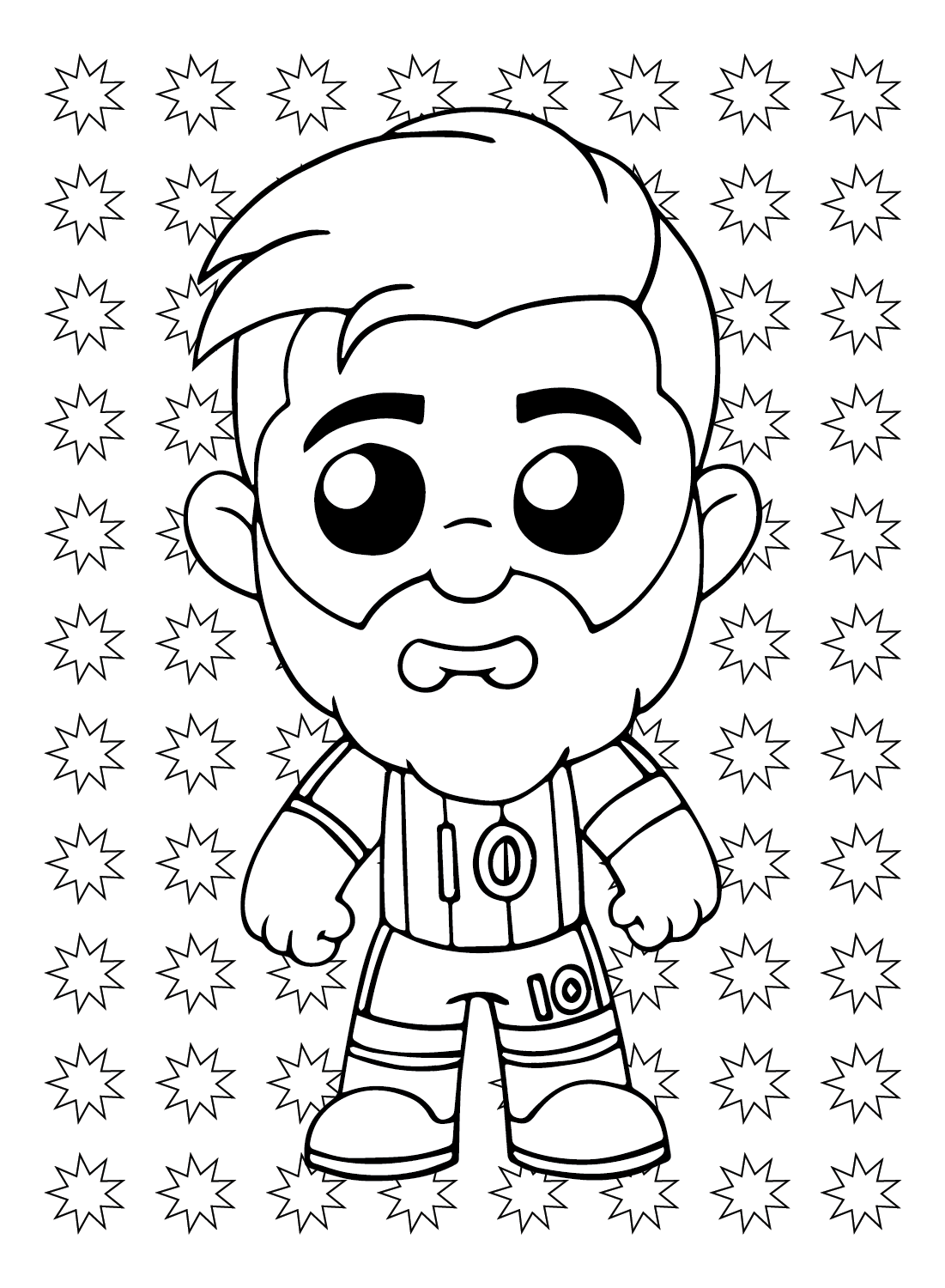 Messi Chibi Coloring Page Free Printable Coloring Pages