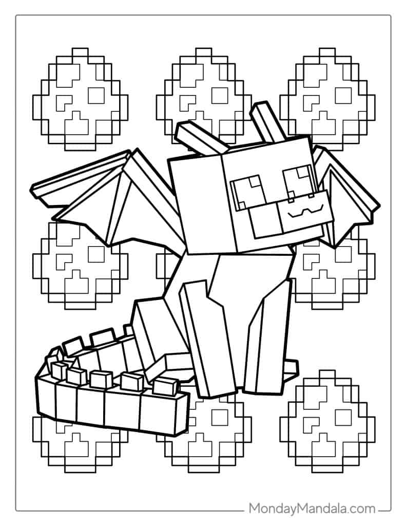 Minecraft Coloring Page Free PDF Printables Coloring Nation