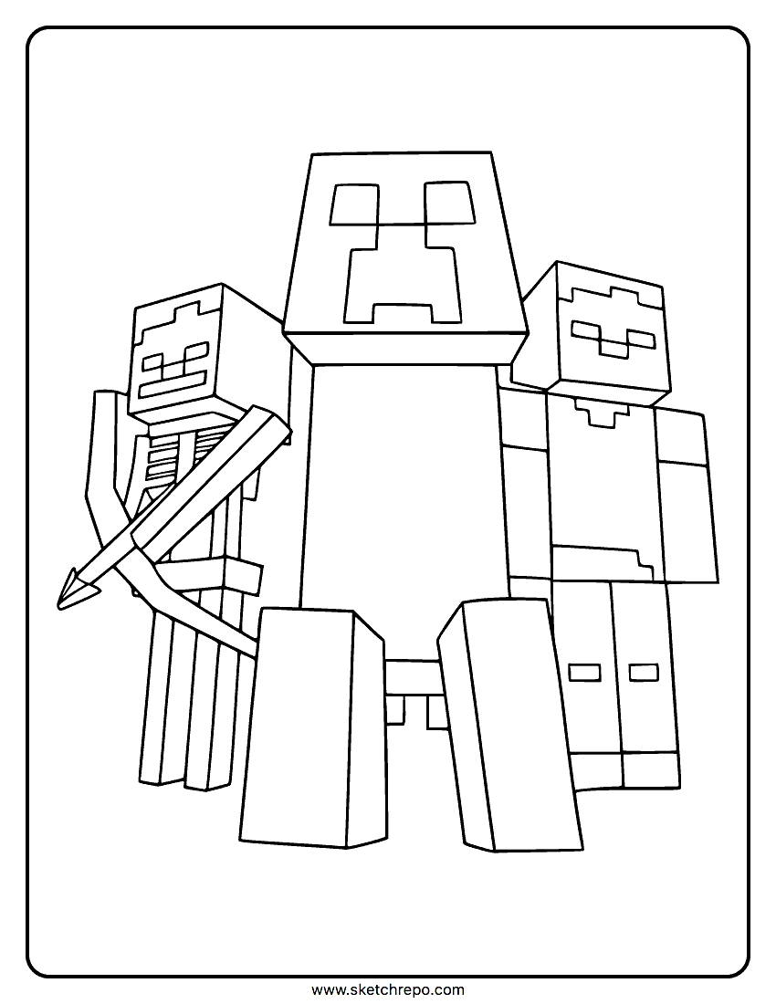 Minecraft Coloring Page
