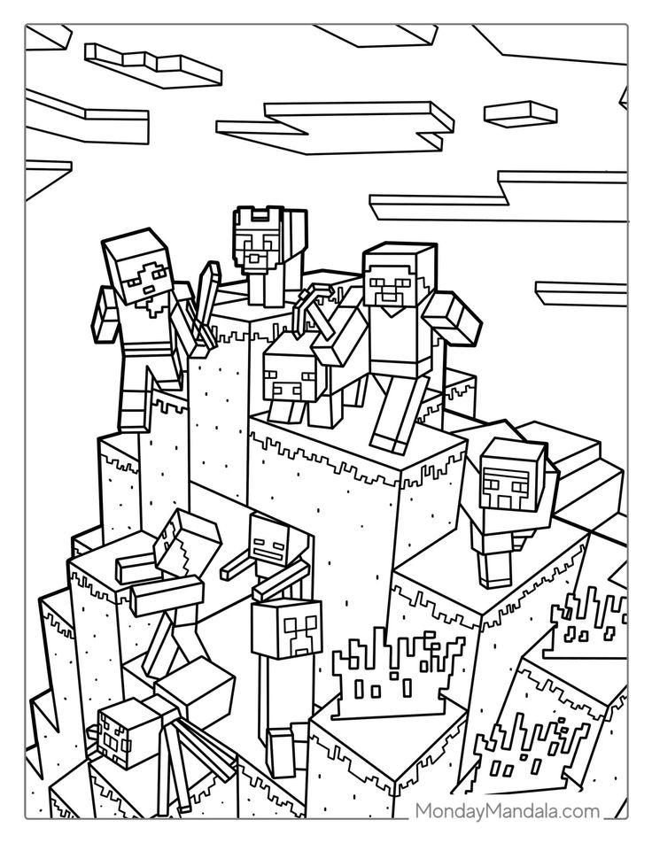Minecraft Warden Coloring Pages Coloring Nation