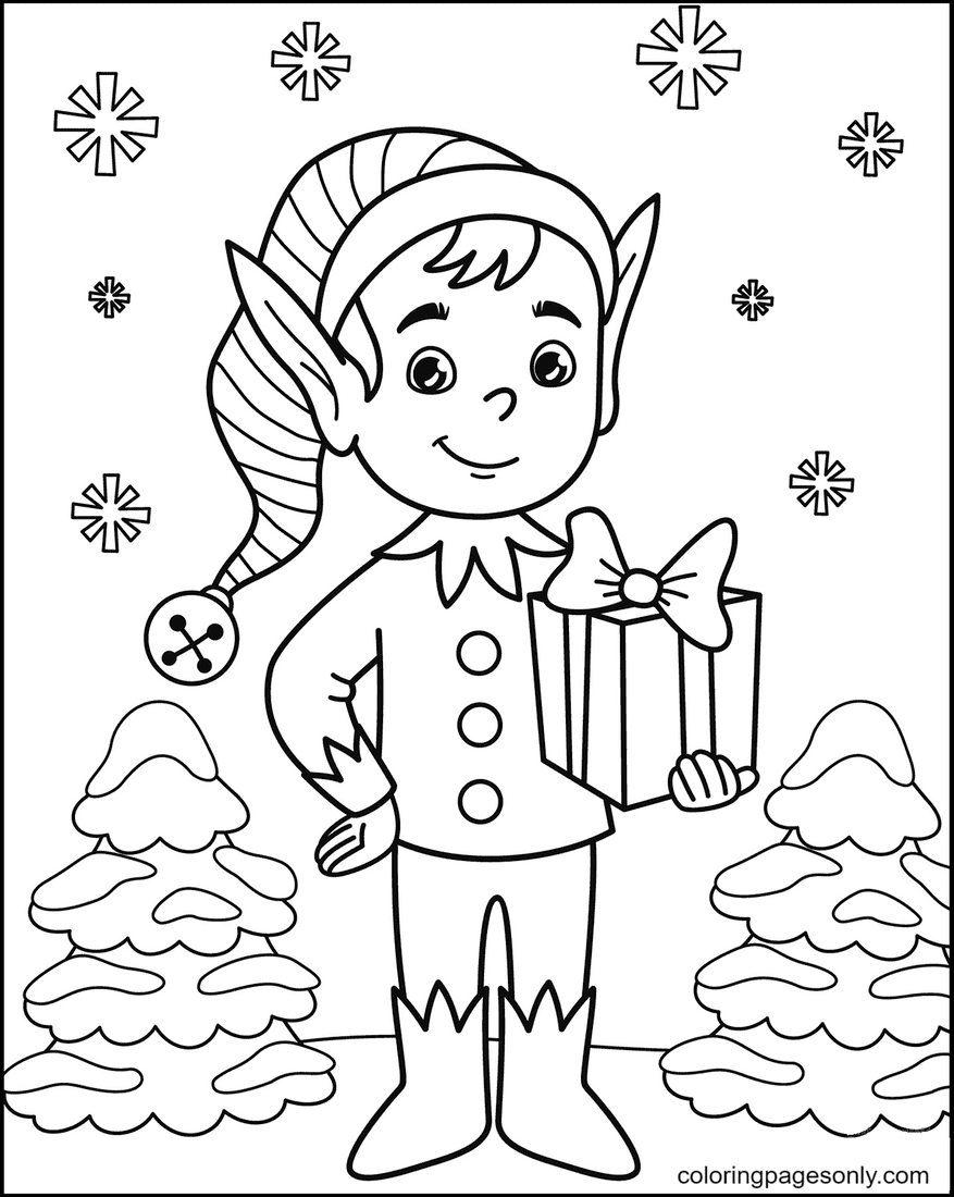 Mini As Girl Elf Coloring Pages Elf Coloring Pages Coloring Pages 