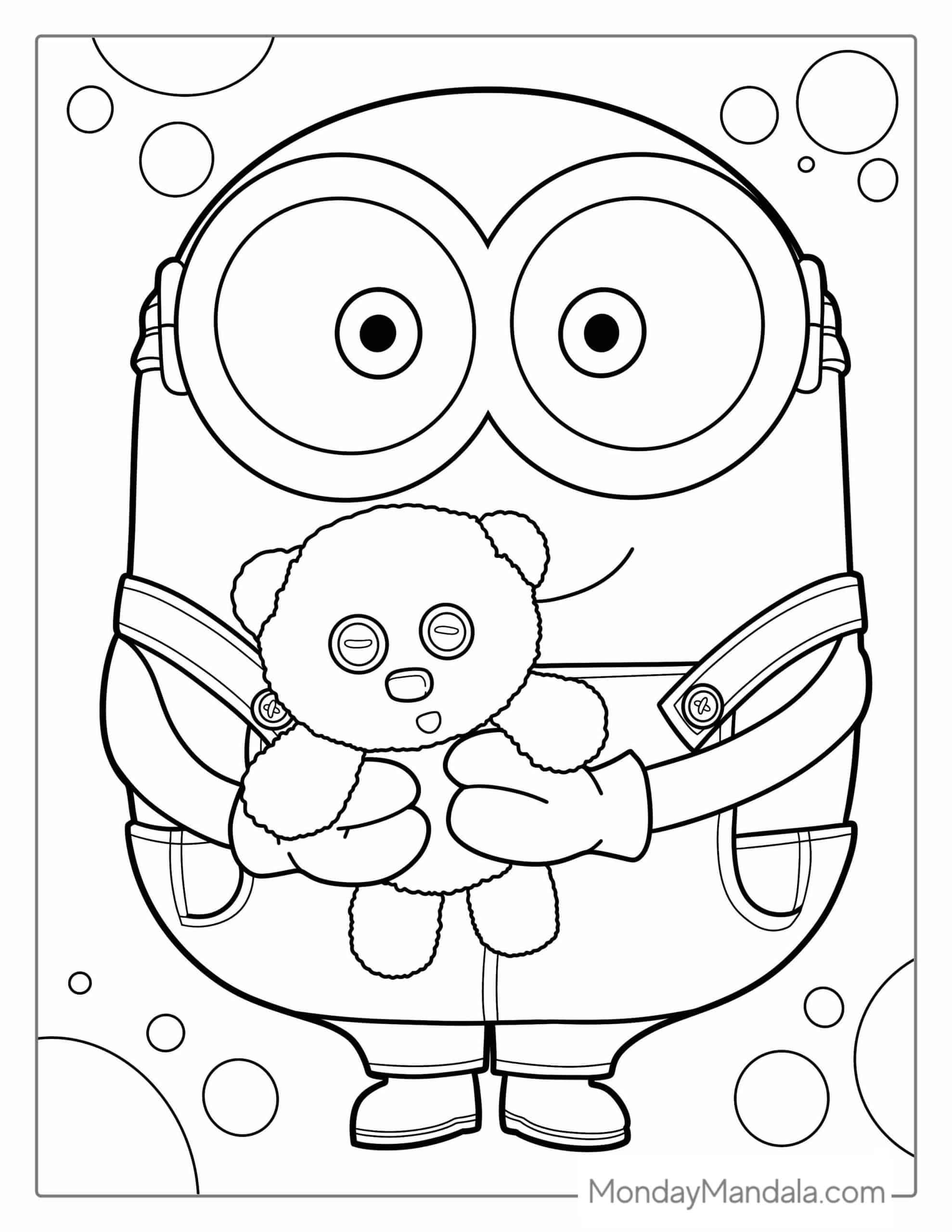 Minion Coloring Pages Free Printable Farm1 fieldagent