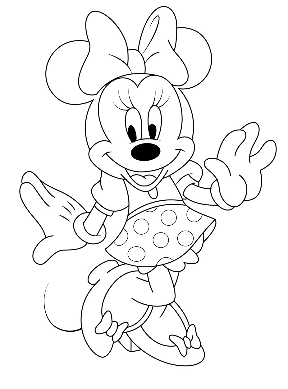 Minnie Mouse Coloring Page Coloring Book 