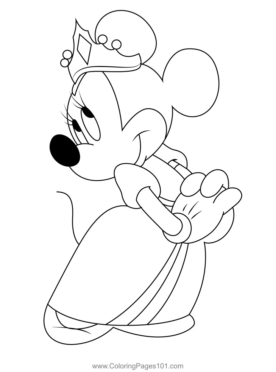 Minnie Mouse Coloring Page For Kids Free Minnie Mouse Printable 