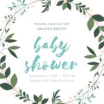 Mint Wreath Baby Shower Invitation Templates By Canva
