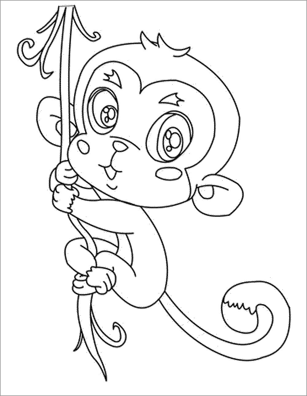 Monkey Coloring Pages ColoringBay