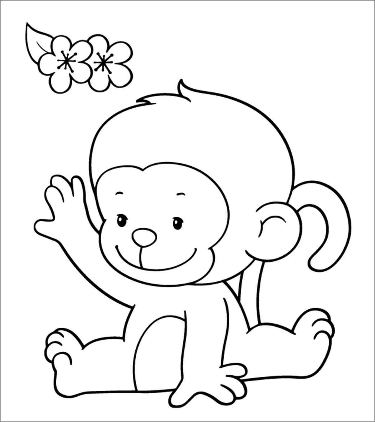 Monkey Coloring Pages ColoringBay
