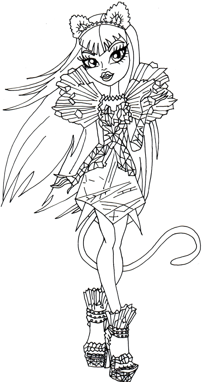 Monster High Coloring Pages Pdf Coloring Home