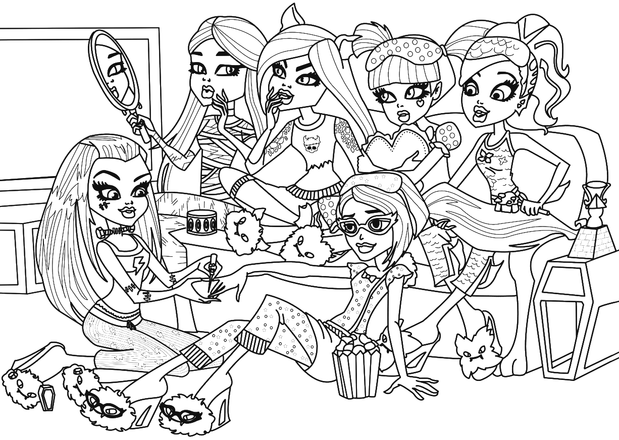Monster High Coloring Pages Pdf Coloring Home