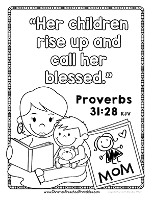 Mother 39 s Day Bible Printables Christian Preschool Printables