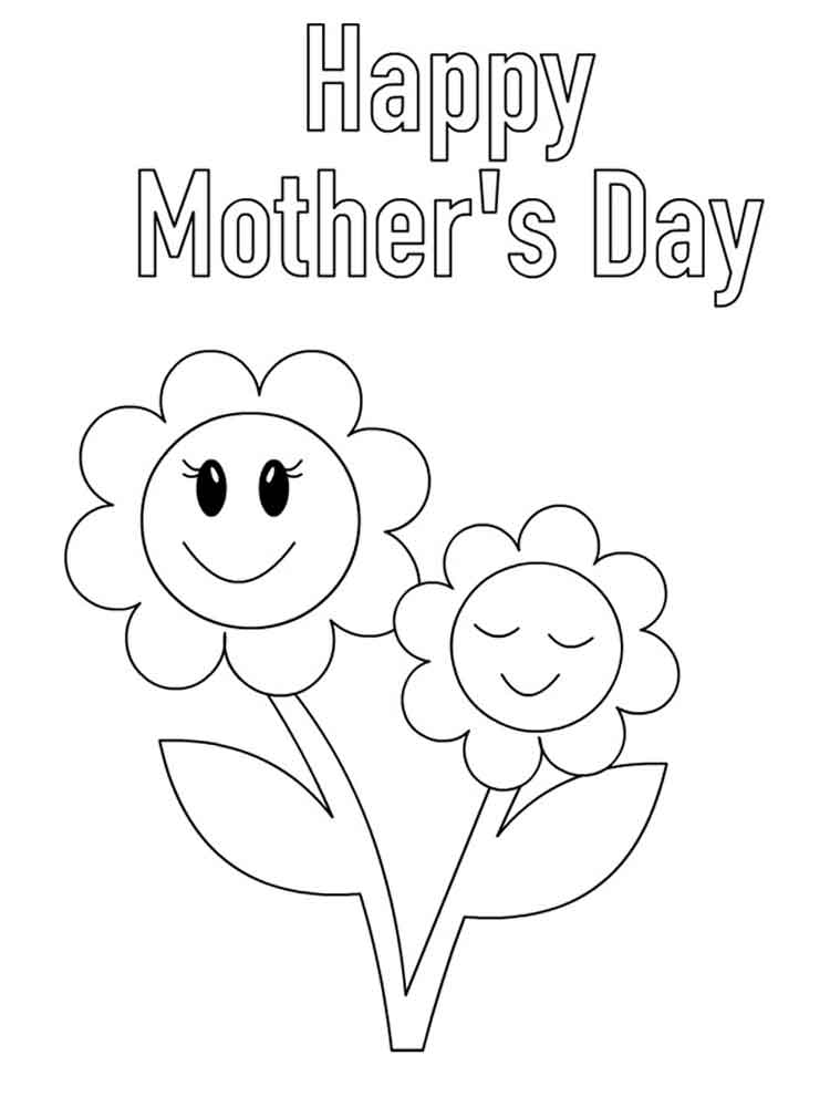 free printable coloring mother's day cards