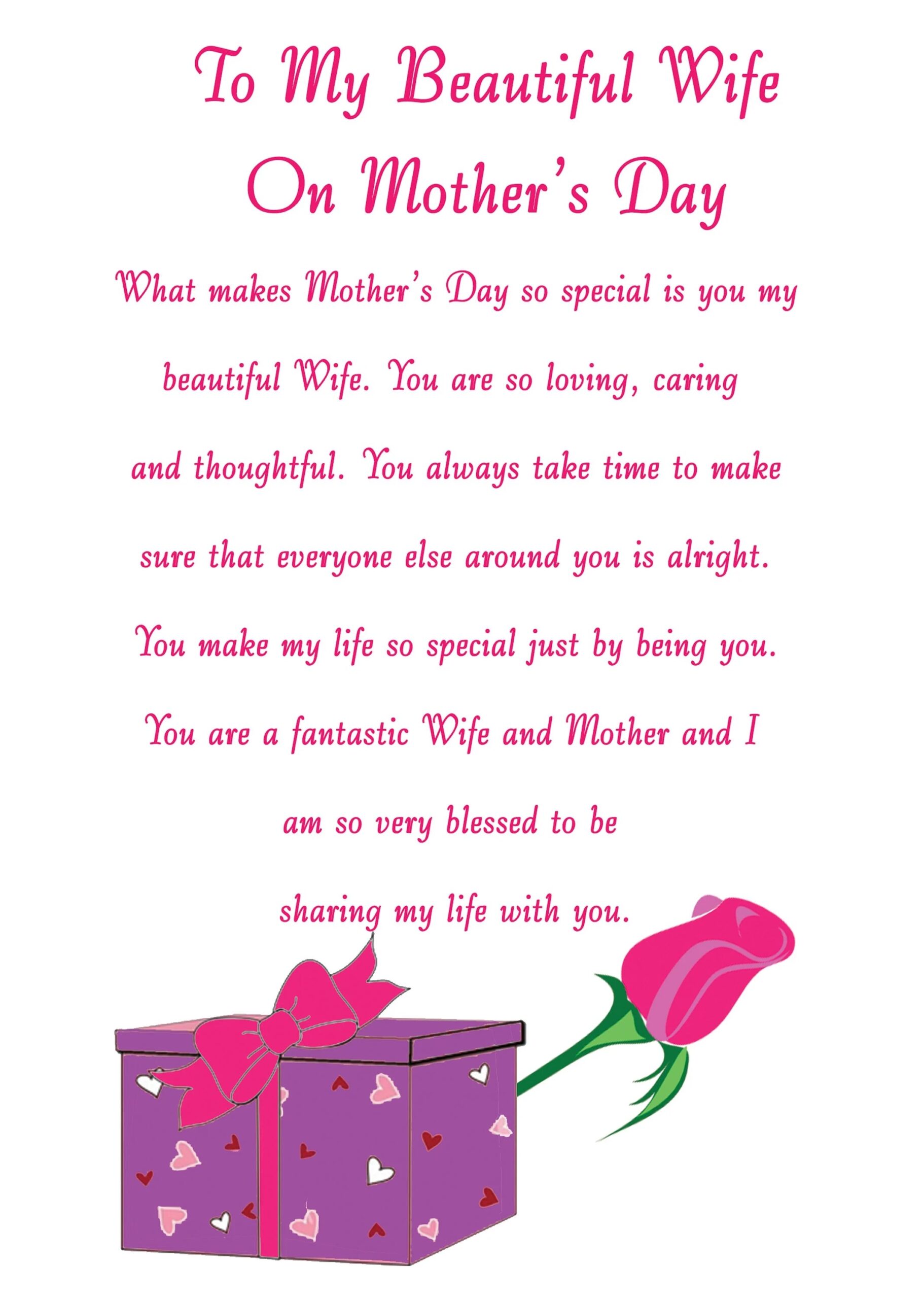 Mothers Day Cards For Wife Printable Printable Templates Free