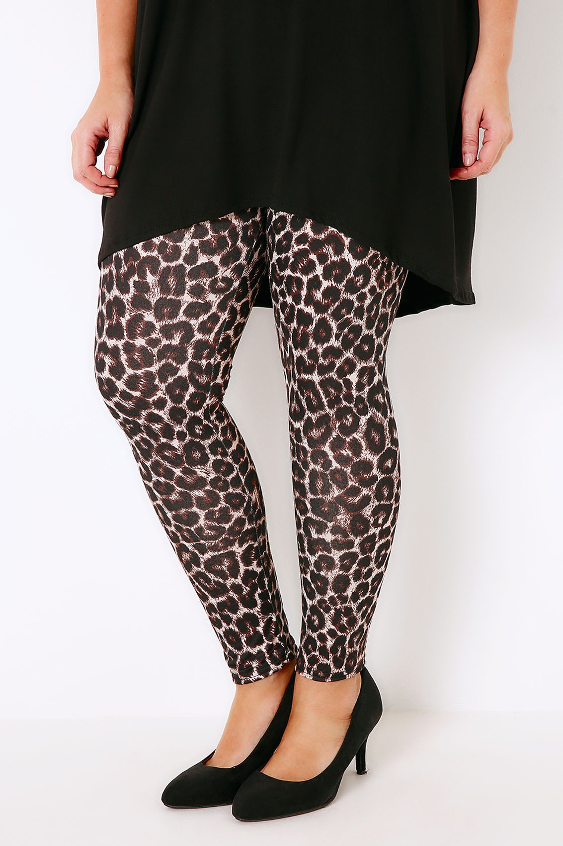 Multi Animal Print Leggings Plus Size 16 To 32