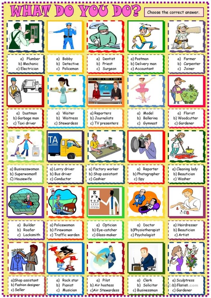 Multiple Jobs Worksheet Free Printable