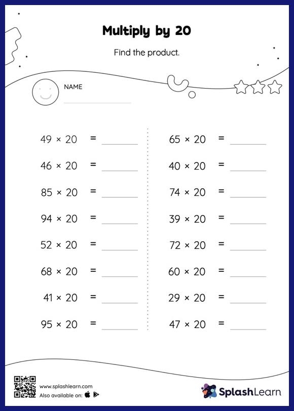 Multiplication Worksheets For 5th Graders Online SplashLearn