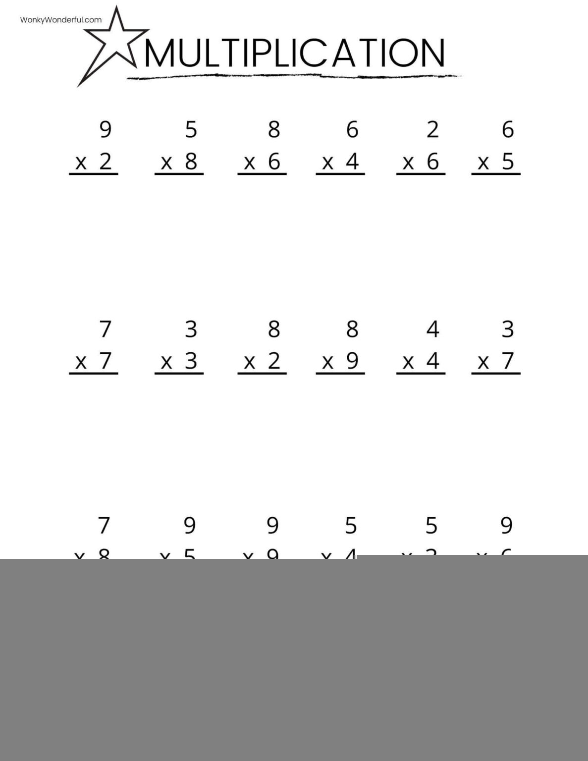 Multiplication Worksheets Printable 6th Grade Printable Worksheets