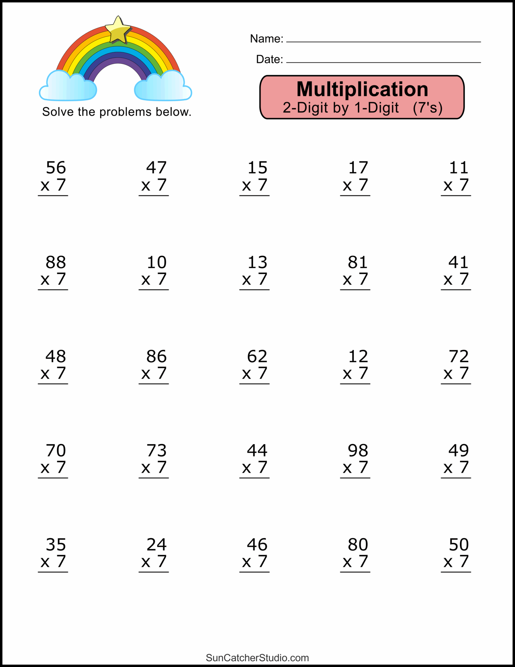 Multiply By 2 Second Grade Multiplication Worksheets ArgoPrep 
