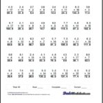 Multiplying Decimals Practice Worksheet Multiplying Decimals Db excel