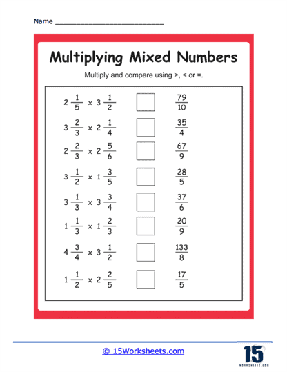 Multiplying Mixed Numbers Worksheets 15 Worksheets Worksheets 