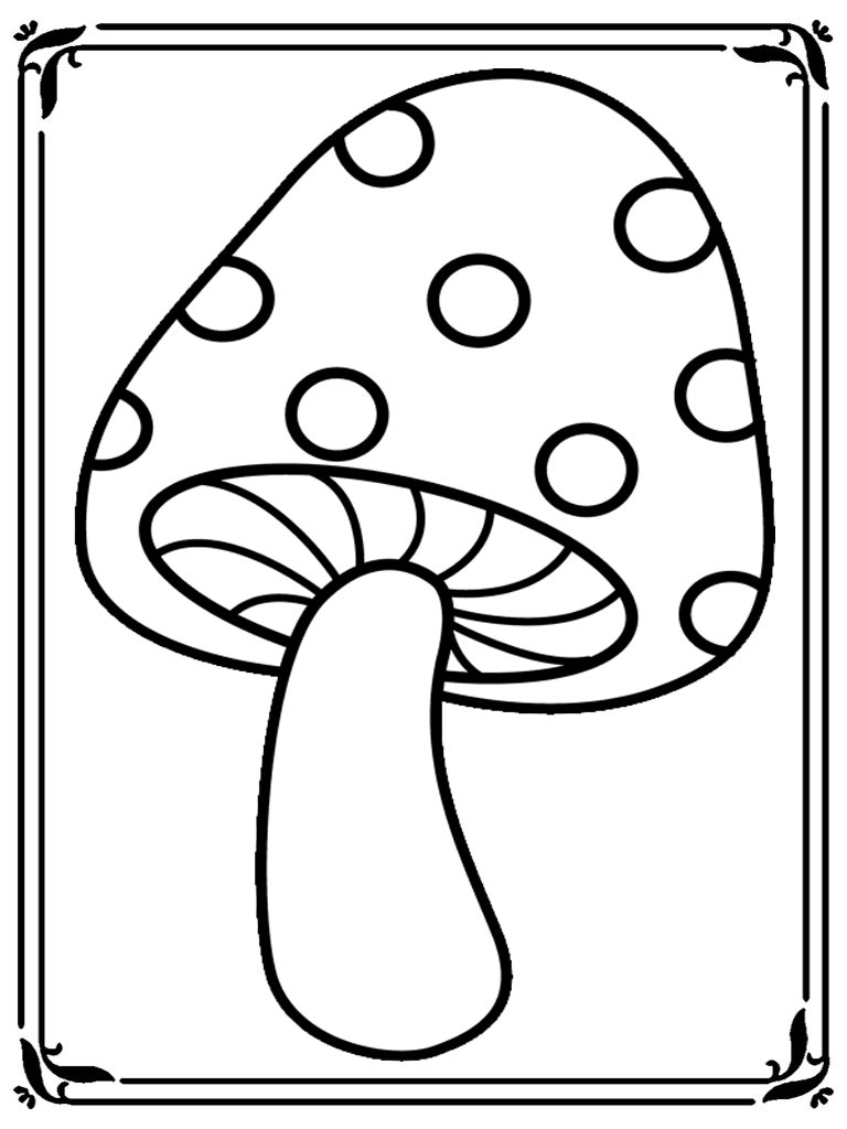 Mushroom Coloring Pages Learny Kids