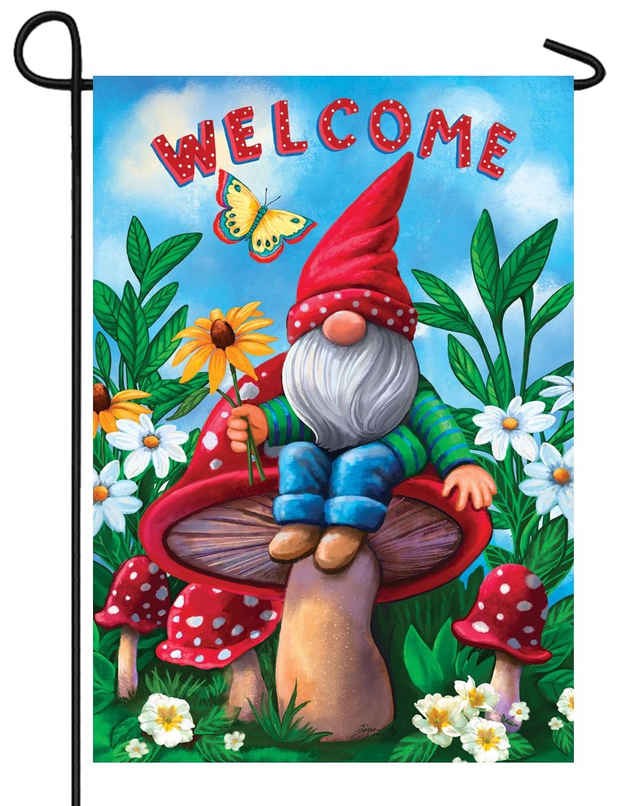 Mushroom Gnome Garden Flag I AmEricas Flags