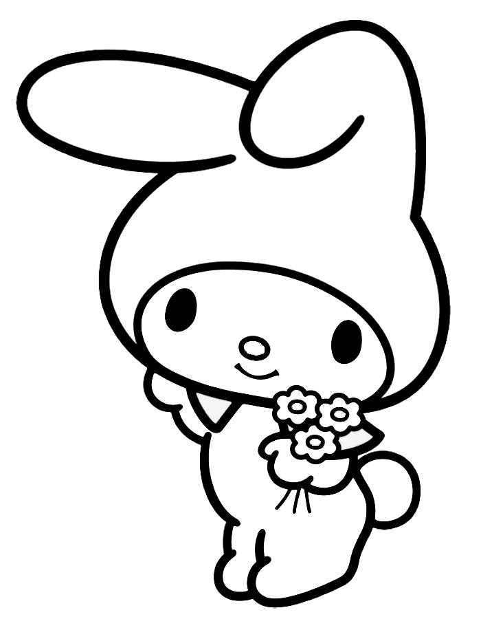 My Melody Sanrio Coloring Page