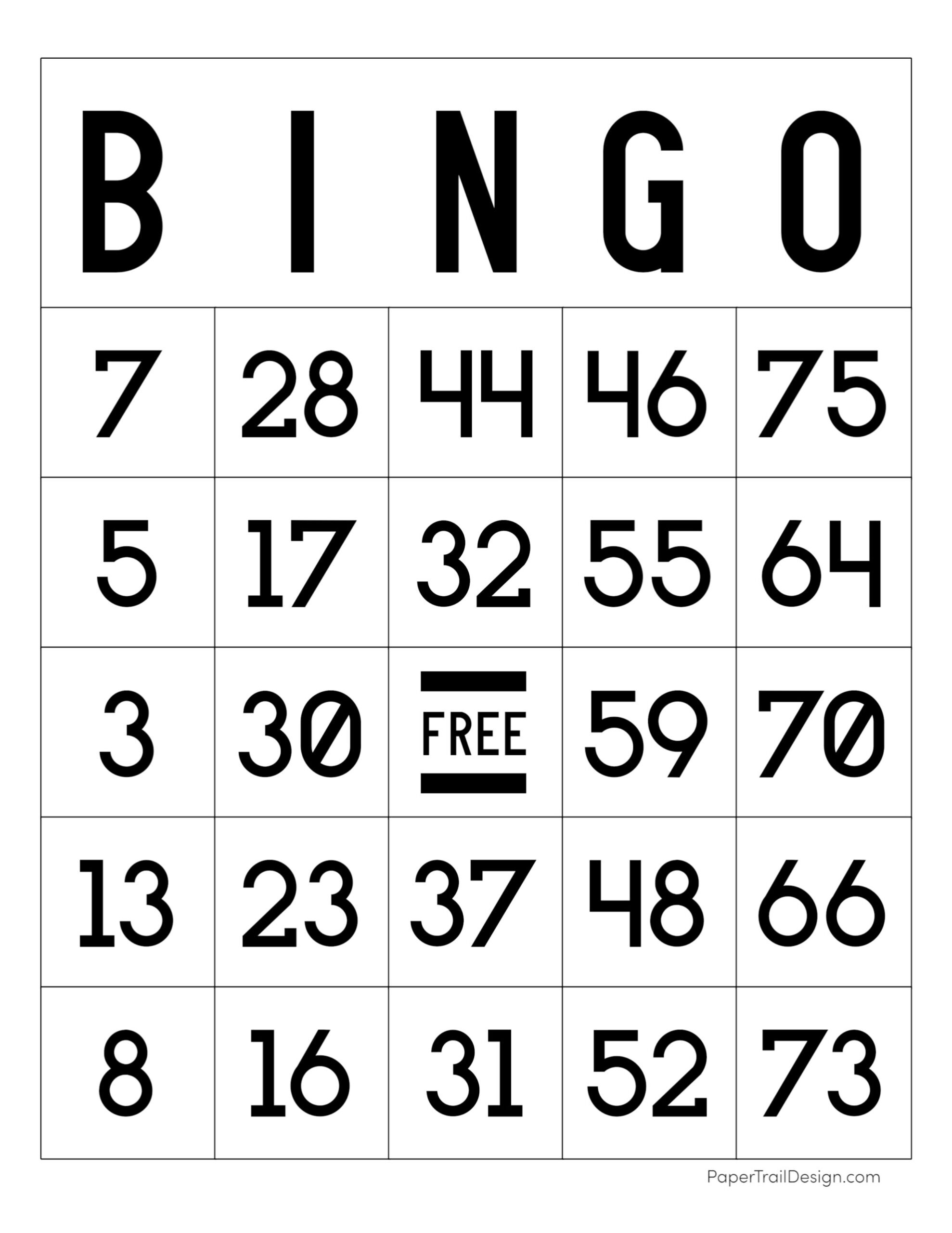 Myfreebingocards Printable Bingo Cards 1 75 Pdf Printable Cards
