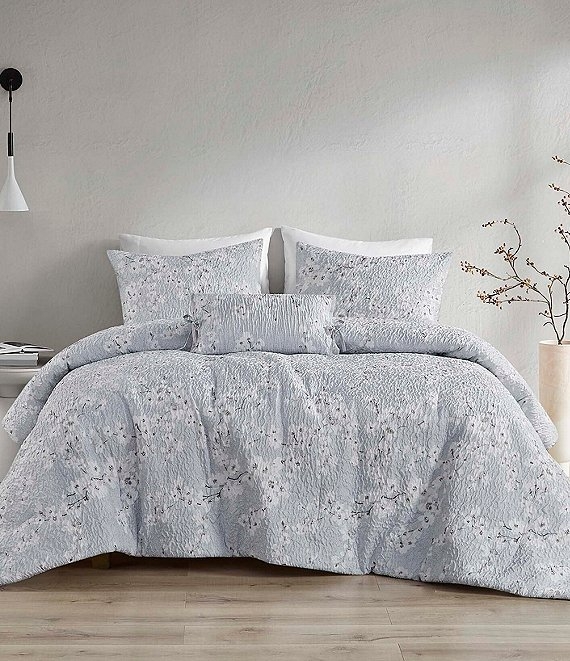 N Natori Springtime Garden Floral Print Oversized Comforter Set Dillard 39 s