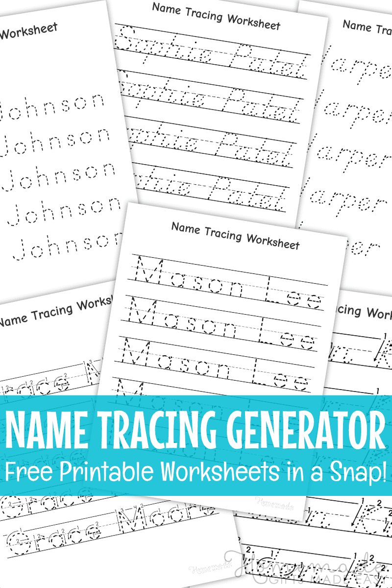 traceable name worksheets