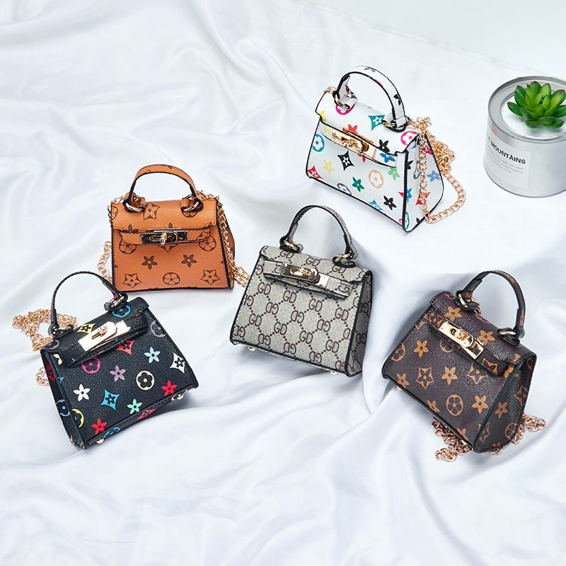 New Kids Handbags Fashion Print Designer Baby Mini Purse Shoulder Bags 