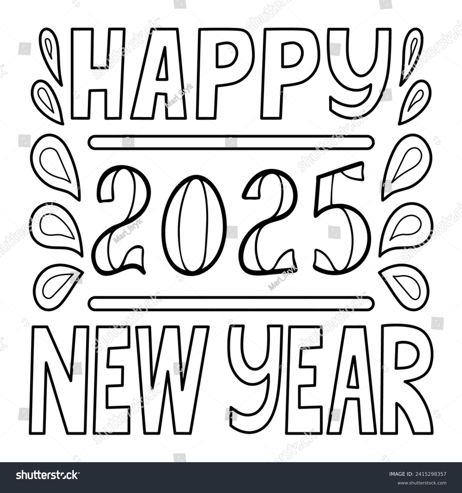 New Year 39 S Coloring Pages 2025 Coloring Pages Nani Michaela
