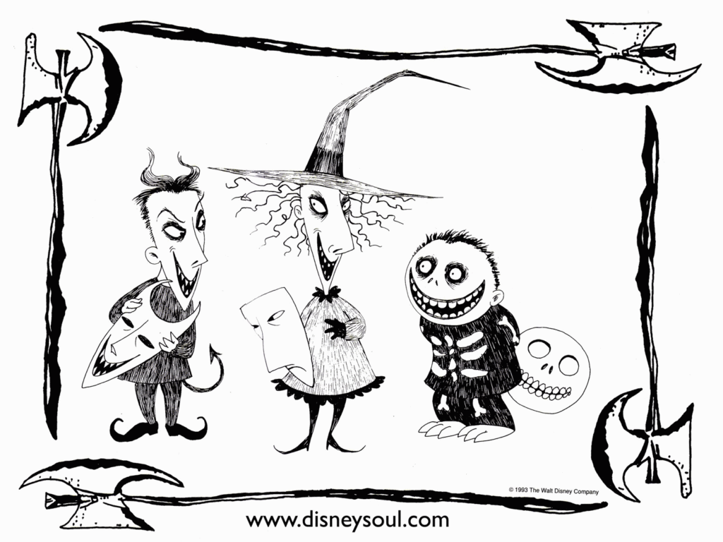 Nightmare Before Christmas Coloring Pages Printable Coloring Home
