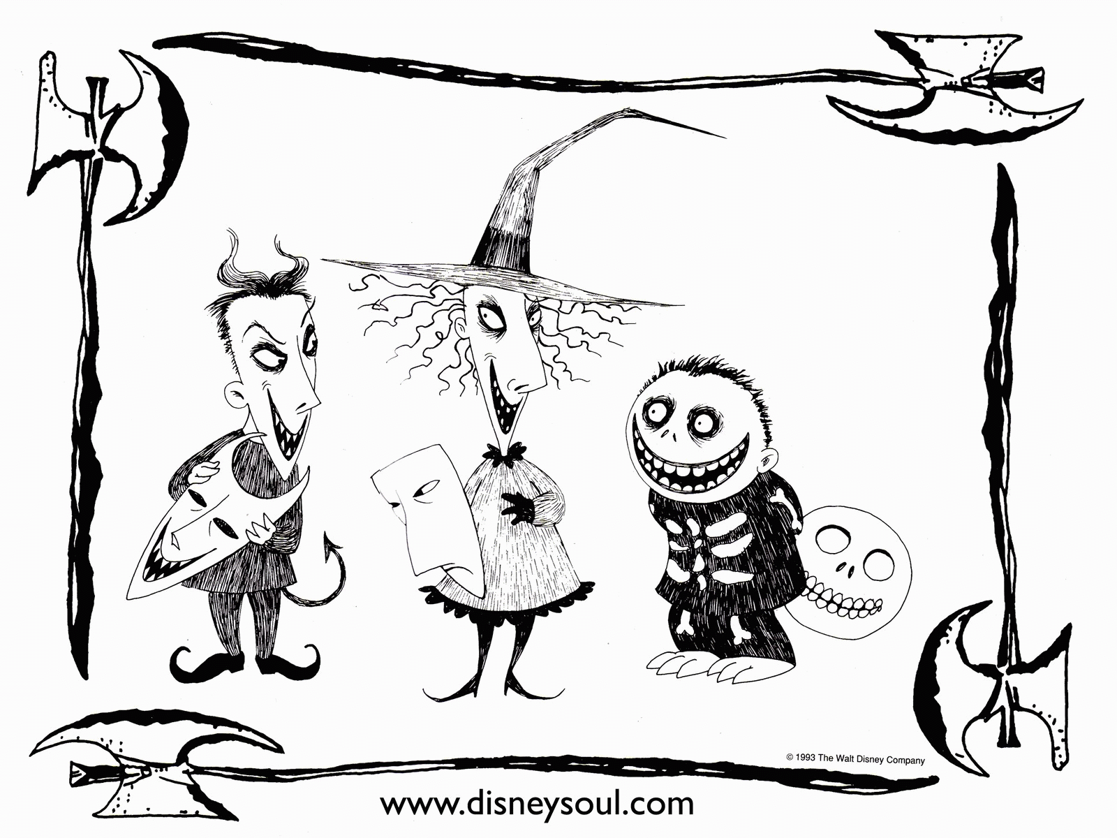 Nightmare Before Christmas Coloring Pages Printable Coloring Home